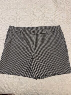 Talbots Black & White Gingham Shorts 7” inseam.
